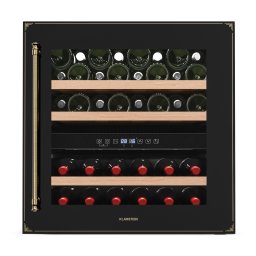 Klarstein Răcitor de vin Vinsider Victoria 36, 36 sticle, tactil, protecție UV, LED, silențios, 3 rafturi (TK15-VinsVic-Wine-BK)