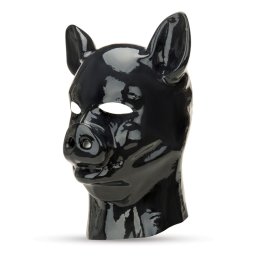Prowler Red Latex Pig Hood Black