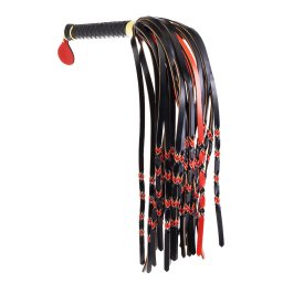 Sevanda Braided Tail Flogger Red & Black