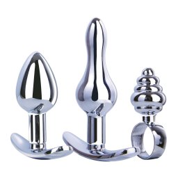 NMC Hardware Gear 3in1 Metal Butt Plug Set I