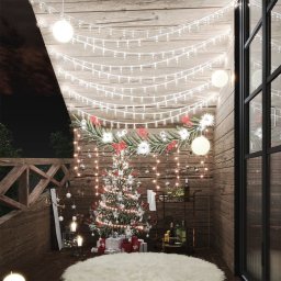 Ghirlanda luminoasa vidaXL 200 LED, alb rece, 8 functii, 20 m