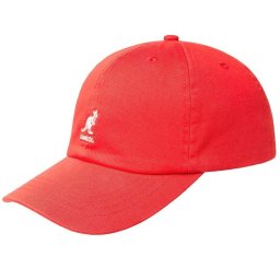 Sapca Kangol washed cotton adjustable baseball chery glow