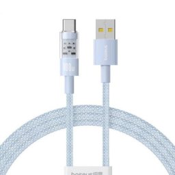 Gem, Fast Charging Data Cable pt. smartphone, USB la USB Type-C 100W, 2m, albastru