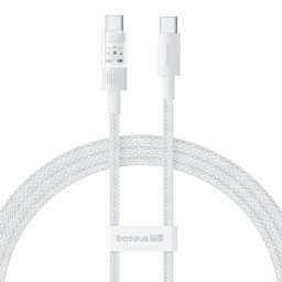 Gem, Fast Charging Data Cable pt. smartphone, USB Type-C la USB Type-C 100W, 1m, alb