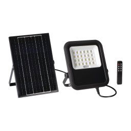 Proiector LED cu panou solar și senzor Kanlux 36606 10W/10000 mAh 3,2V IP65 + telecomandă