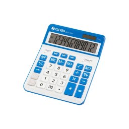 Calculator de birou 12 digiți, 206 x 155 x 35 mm, Eleven CDC120, alb/albastru