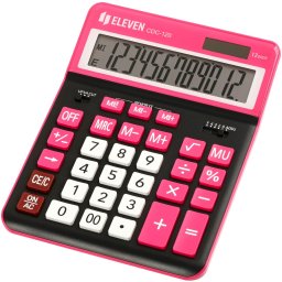 Calculator de birou 12 digiți, 206 x 155 x 35 mm, Eleven CDC120, negru/rosu