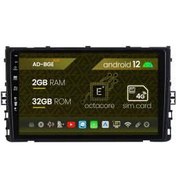 Navigatie Volkswagen Polo (2018+), Android 12, E-Octacore 2GB RAM + 32GB ROM, 9 Inch - AD-BGE9002+AD-BGRKIT041