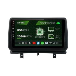 Navigatie Renault Clio 3 (2005-2013), Android 13, Z-Octacore 8GB RAM + 256GB ROM, 9 Inch - AD-BGZ9008+AD-BGRKIT371V2