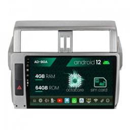 Navigatie Toyota Land Cruiser Prado J150 (2014-2016), Android 13, A-Octacore 2GB RAM + 32GB ROM, 10.1 Inch - AD-BGA10002+AD-BGRKIT061