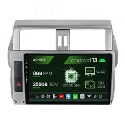 Navigatie Toyota Land Cruiser Prado J150 (2014-2016), Android 13, Z-Octacore 8GB RAM + 256GB ROM, 10.1 Inch - AD-BGZ10008+AD-BGRKIT061