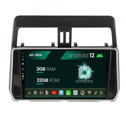 Navigatie Toyota Land Cruiser Prado J150 (2018+) Android 13, A-Octacore 2GB RAM + 32GB ROM, 10.1 Inch - AD-BGA10002+AD-BGRKIT078