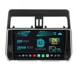 Navigatie Toyota Land Cruiser Prado J150 (2018+), Android 13, X-Octacore 8GB RAM + 256GB ROM, 9.5 Inch - AD-BGX10008+AD-BGRKIT078