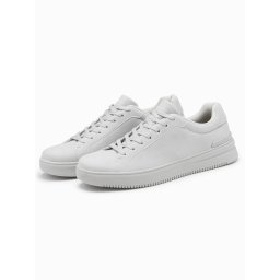 Ombre Men's uniform casual shoes in eco nubuck - light grey