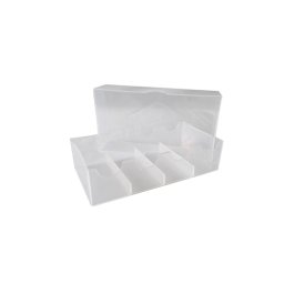 Tava pentru 100 chips-uri plastic transparent cu capac