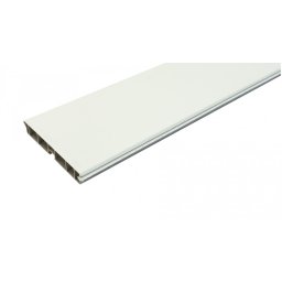 Plinta PVC pentru mascare picioare bucatarie, L=2000 mm, H=100/120/150 mm, l=13 mm, 1 canal pentru clips, finisaj alb (Inaltime: 150 mm)