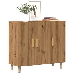 Dulap, stejar artizanal, 90x34x80 cm, lemn prelucrat GartenMobel Dekor