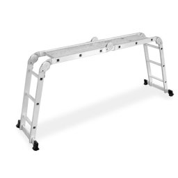 Scara aluminiu, multifunctionala, rabatabila, 4 tronsoane, 3 trepte, max 125 kg, 0.91-3.38 m, Drabest