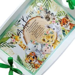 Set Tavita Mot (turta), Wild Animals, model personalizat cu 8 piese - FEIS409002