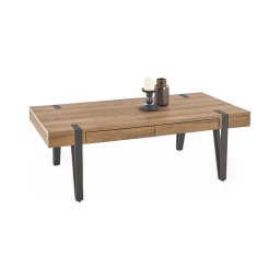 Măsuță de cafea TULUZA 41x120 cm nuc auriu/negru