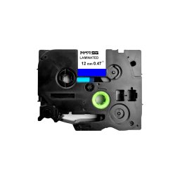 Banda laminata SG compatibila Brother TZe-531, 12 mm, negru pe albastru, pentru documente, identificare bunuri si clasificare vizuala