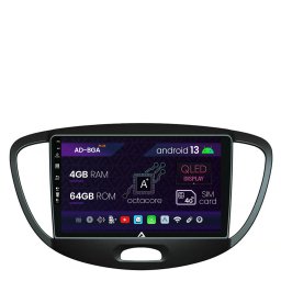 Navigatie Hyundai I10 (2007-2013), Android 13, A-Octacore 4GB RAM + 64GB ROM, 9 Inch - AD-BGA9004+AD-BGRKIT198