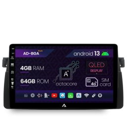 Navigatie BMW E46, Android 13, A-Octacore 4GB RAM + 64GB ROM, 9 Inch - AD-BGA9004+AD-BGRKIT397