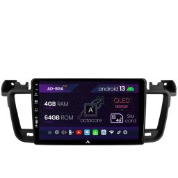 Navigatie Peugeot 508 (2010-2018), Android 13, A-Octacore 4GB RAM + 64GB ROM, 9 Inch - AD-BGA9004+AD-BGRKIT264