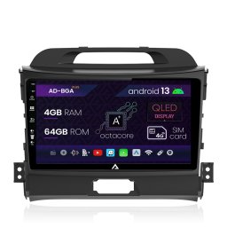 Navigatie Kia Sportage (2010-2016), Android 13, A-Octacore 4GB RAM + 64GB ROM, 9 Inch - AD-BGA9004+AD-BGRKIT146