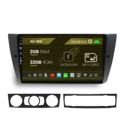 Navigatie BMW Seria 3 E90, E91, E92, Android 12, E-Octacore 2GB RAM + 32GB ROM, 9 Inch - AD-BGE9002+AD-BGRKIT391