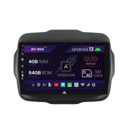 Navigatie Jeep Renegade (2014-2018), Android 13, A-Octacore 4GB RAM + 64GB ROM, 9 Inch - AD-BGA9004+AD-BGRKIT286