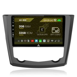 Navigatie Renault Kadjar, Android 12, E-Octacore 2GB RAM + 32GB ROM, 9 Inch - AD-BGE9002+AD-BGRKIT364