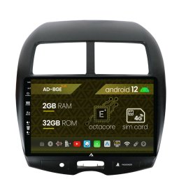 Navigatie Mitsubishi ASX Peugeot 4008 (2010-2018), Android 12, E-Octacore 2GB RAM + 32GB ROM, 10.1 Inch - AD-BGE10002+AD-BGRKIT267