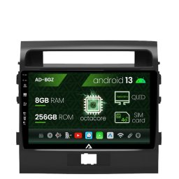 Navigatie Toyota Land Cruiser 200 (2007-2015), Android 13, Z-Octacore 8GB RAM + 256GB ROM, 9 Inch - AD-BGZ9008+AD-BGRKIT075