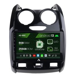 Navigatie Dacia Duster (2012-2019), Android 13, Z-Octacore 8GB RAM + 256GB ROM, 9 Inch - AD-BGZ9008+AD-BGRKIT366V2