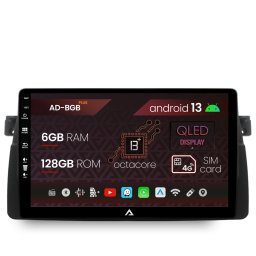 Navigatie BMW Seria 3 E46 M3 , Android 13, B-Octacore 6GB RAM + 128GB ROM, 9 Inch - AD-BGB9006+AD-BGRKIT397