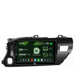 Navigatie Toyota Hilux (2015+), Android 13, Z-Octacore 8GB RAM + 256GB ROM, 9 Inch - AD-BGZ10008+AD-BGRKIT086