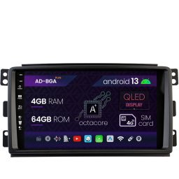 Navigatie Smart For Two (2007-2010), Android 13, A-Octacore 4GB RAM + 64GB ROM, 9 Inch - AD-BGA9004+AD-BGRKIT417