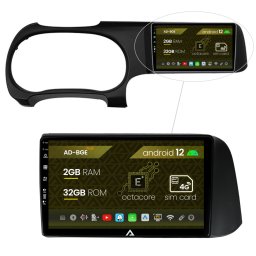 Navigatie Hyundai I10 (2020+), Android 12, E-Octacore 2GB RAM + 32GB ROM, 9 Inch - AD-BGE9002+AD-BGRKIT221