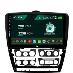 Navigatie Skoda Octavia 2, Android 13, A-Octacore 2GB RAM + 32GB ROM, 10.1 Inch - AD-BGA10002+AD-BGRKIT048v2