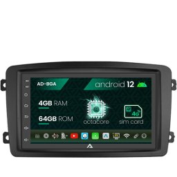 Navigatie Mercedes Benz C-Class W203 Vito Viano CLK, Android 13, A-Quadcore 4GB RAM + 64GB ROM, 7 Inch - AD-BGA1004+AD-BGRBE014