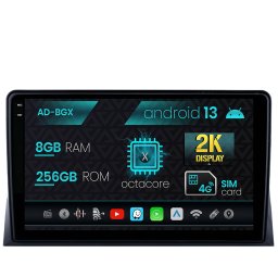Navigatie VW Multivan T5 (2003-2015), Android 13, Z-Octacore 8GB RAM + 256GB ROM, 9.5 Inch - AD-BGX9008+AD-BGRKIT025T5