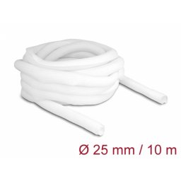 Plasa pentru organizarea cablurilor cu auto-inchidere 10 m x 25 mm Alb, Delock 20816