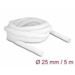 Plasa pentru organizarea cablurilor cu auto-inchidere 5 m x 25 mm Alb, Delock 20811