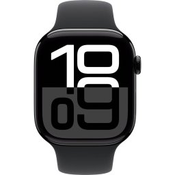 Smartwatch Watch 10 GPS + Cellular, Carcasa Black Glossy 46mm, black sport band M/L