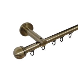 Galerie simpla 19 mm prindere perete teava profil todi max aur antic