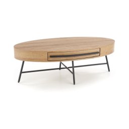 Masă de cafea CAROLINA 41x120 cm stejar auriu/negru