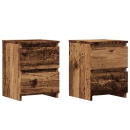 Noptiere, 2 buc., lemn vechi, 30x30x40 cm, lemn prelucrat GartenMobel Dekor