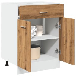 Dulap inferior cu sertar stejar artizanal, 60x46x81,5 cm, lemn GartenMobel Dekor