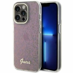 Husa Husă rigidă IML Faceted Mirror Disco Iridescent pentru iPhone 15 Pro Max (6.7") – roz